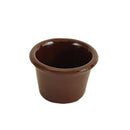 Thunder 1-1/2 Oz, 2-1/2" Diameter X 1-1/2" Height, Smooth Ramekin, Chocolate Color, Melamine, Dozen