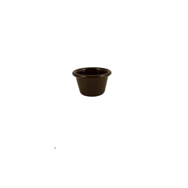 Thunder 1-3/4 Oz, 2-1/2" Diameter X 1-1/2" Height, Smooth Ramekin, Chocolate Color, Melamine, Dozen