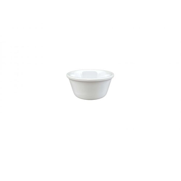 Thunder 3 Oz, 3-1/8" Diameter X 1-5/8" Height, Smooth Ramekin, White Color, Melamine, Dozen