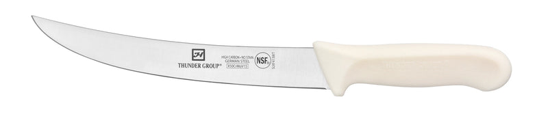 Thunder Breaking Knife, 8" Blade, White Polypropylene Handles, German Steel, NSF, Each