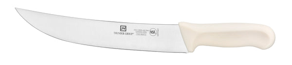 Thunder Cimeter Steak Knife, 9-1/2" Blade, White Polypropylene Handles, German Steel, NSF, Each