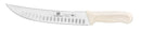 Thunder Cimeter Steak Knife, 9-1/2" Blade, Hollow Ground, White Polypropylene Handles, German Steel, NSF, Each