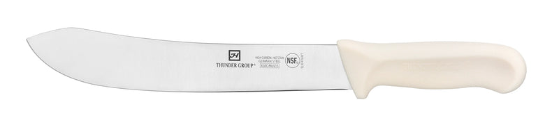 Thunder Butcher Knife, 12" Blade, White Polypropylene Handles, German Steel, NSF, Each