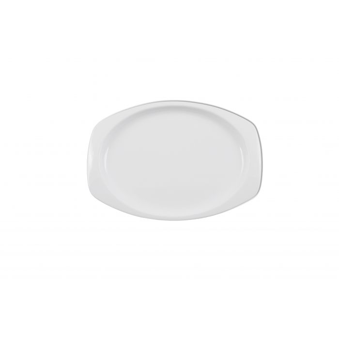 Thunder 9-1/2" X 6-3/4" X 5/8", Rectangular Platter, White Color, Melamine, Dozen