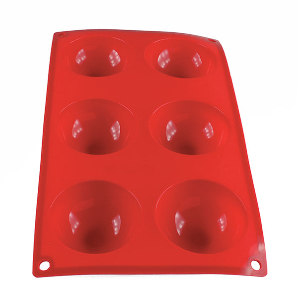 Thunder 2.7 oz Each Cavity, Hemisphere Baking Mold, 6 Cavities, Silicone, Each