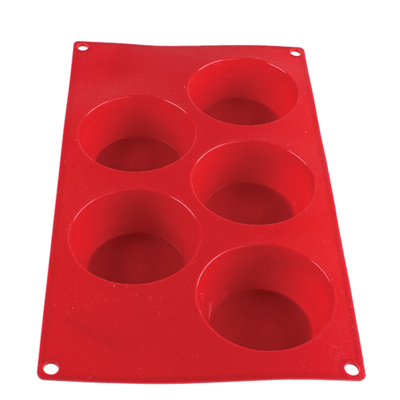 Thunder 4.57 oz Each Cavity, Muffin Baking Mold, 5 Cavities, Silicone, Each