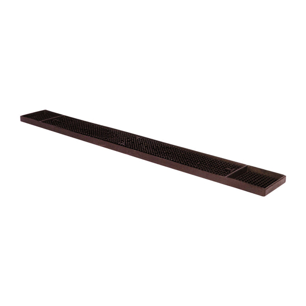 Thunder 27" x 3-1/4" Bar Mat, Brown Color, PolyVinyl Chloride, Each