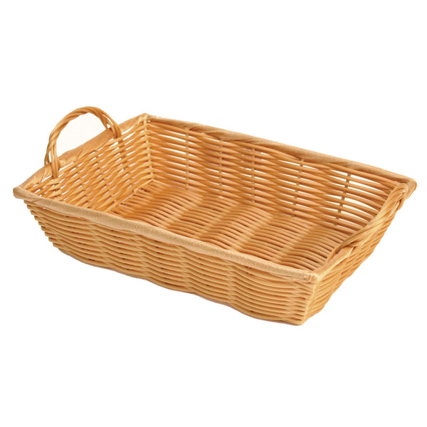 Thunder 12" x 8" x 3", Hand-Woven Basket with Handle, Polypropylene Plus Polyethylene and Wire, Each