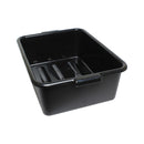 Thunder 20-1/2" x 15-1/2" x 7", Bus Box, Black Color, High-Density Polyethylene, Each