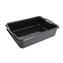 Thunder 20-1/2" x 15-1/2" x 5_, Perforated Bus Box, Black Color, Polypropylene, Each