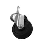 Thunder Rubber Wheel Caster, Stainless Steel Stem, Rubber Wheel, NSF, Each