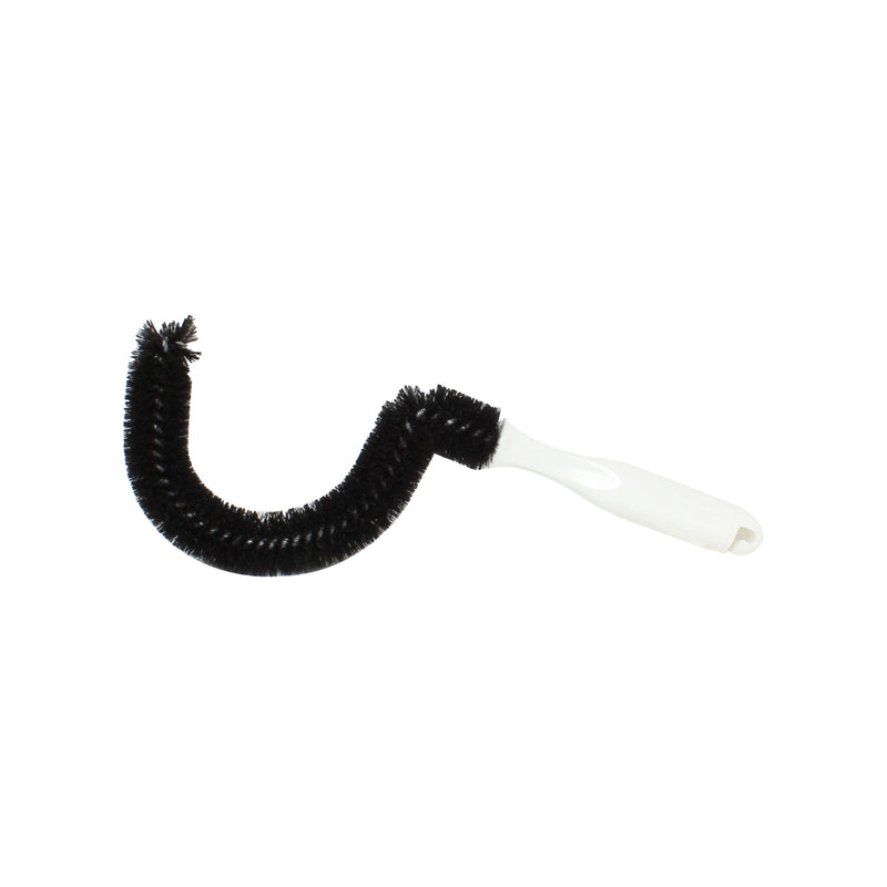 Thunder 12-1/4" Overall Length, 4/3-4" x 6-1/4" Brush with 5-1/2" x 1" Handle, Coffee Decanter Brush, Polypropylene and Nylon Brush with PolyVinyl Chloride Handle, Each