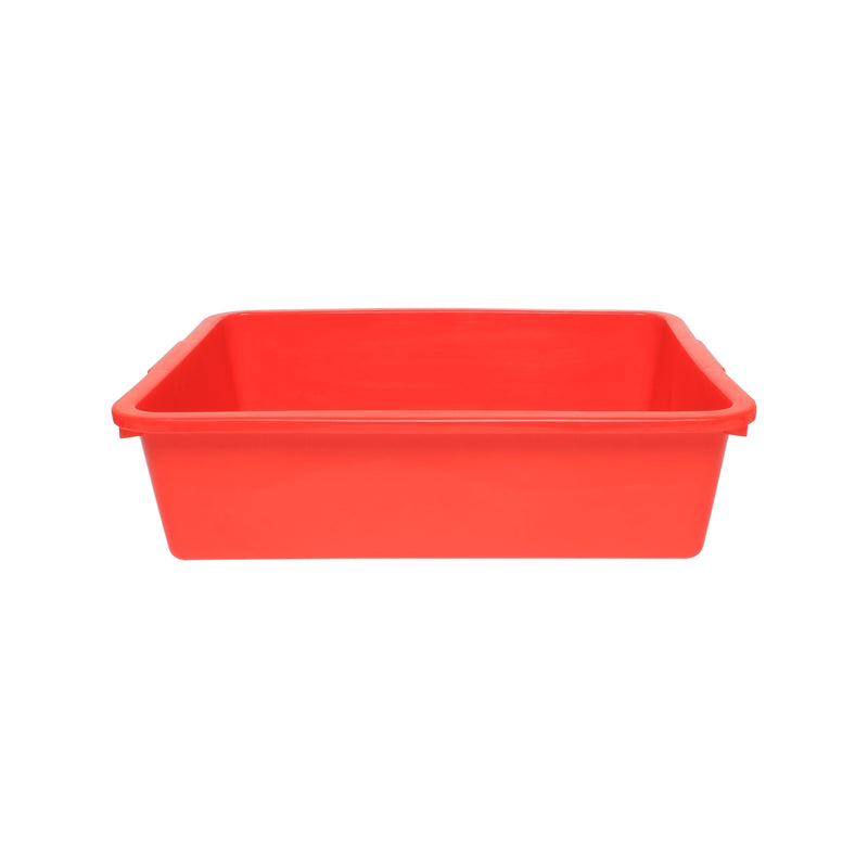 Thunder 15-1/4" x 12-1/4" x 3-3/4", Bus Box with Outer Lips, Comes in Assorted Colors of Red & Blue, Polypropylene, Each