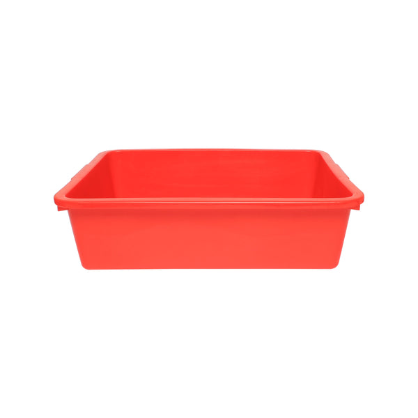 Thunder 17-5/8" x 13-5/8" x 4-7/8", Bus Box with Outer Lips, Comes in Assorted Colors of Red & Blue, Polypropylene, Each