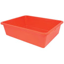 Thunder 19-1/2" x 15-1/2" x 5-3/8", Bus Box with Outer Lips, Comes with Assorted Colors of Red & Blue, Polypropylene, Each