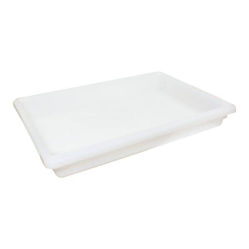 Thunder 12" x 18" x 3-1/2", 1.75 Gallon Food Storage Box, White Color, Polypropylene, NSF, Each