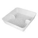Thunder 8-1/2" x 8-1/2" x 2-1/4", Square Floor Drain Strainer, White Color, Acrylonitrile Butadiene Styrene, Each