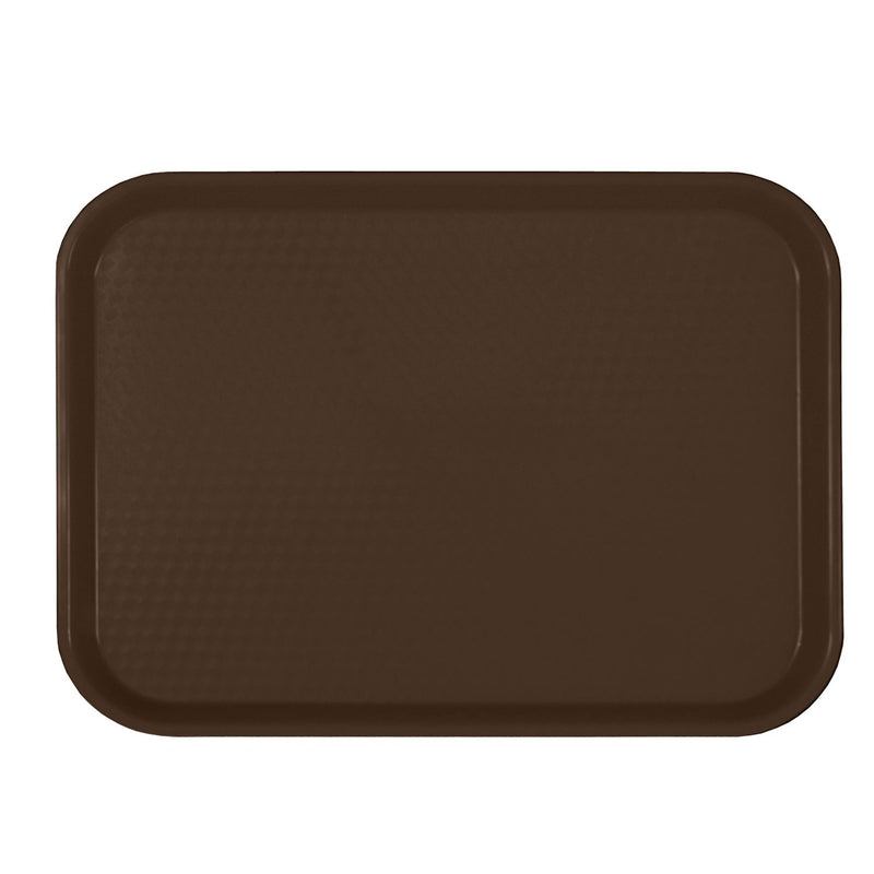Thunder 10-1/2" x 13-5/8" x 7/8", Fast Food Tray, Rectangular, Brown Color, Polypropylene, NSF, Each
