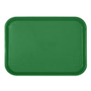 Thunder 10-1/2" x 13-5/8" x 7/8", Fast Food Tray, Rectangular, Green Color, Polypropylene, NSF, Each