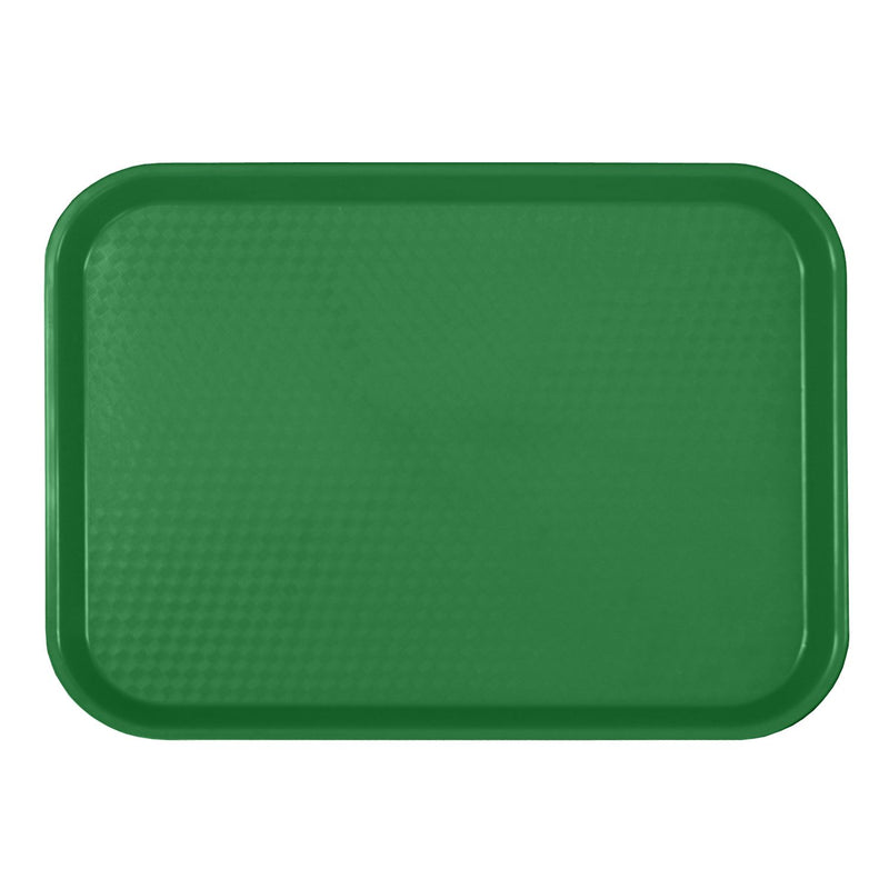 Thunder 10-1/2" x 13-5/8" x 7/8", Fast Food Tray, Rectangular, Green Color, Polypropylene, NSF, Each