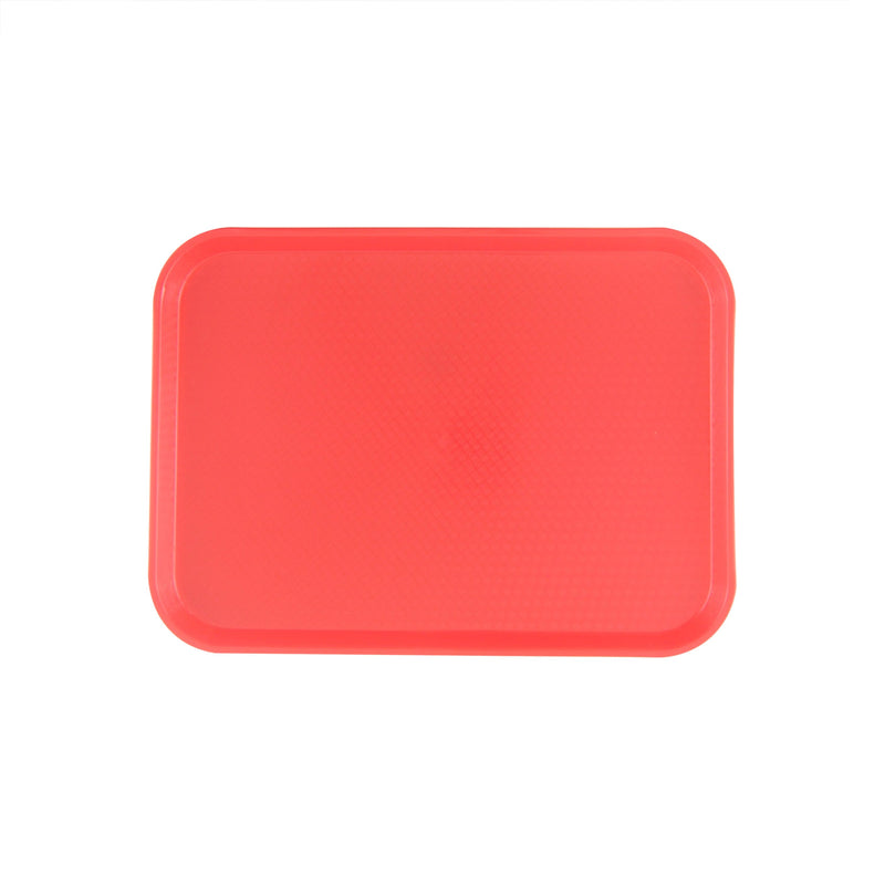 Thunder 10-1/2" x 13-5/8" x 7/8", Fast Food Tray, Rectangular, Red Color, Polypropylene, NSF, Each
