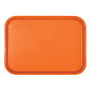 Thunder 10-1/2" x 13-5/8" x 7/8", Fast Food Tray, Rectangular, Orange Color, Polypropylene, NSF, Each