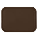 Thunder 12" x 16-1/4" x 7/8", Fast Food Tray, Rectangular, Brown Color, Polypropylene, NSF, Each