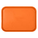 Thunder 12" x 16-1/4" x 7/8", Fast Food Tray, Rectangular, Orange Color, Polypropylene, NSF, Each