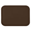 Thunder 14" x 17-3/4" x 7/8", Fast Food Tray, Rectangular, Plastic, Brown Color, Polypropylene, NSF, Each
