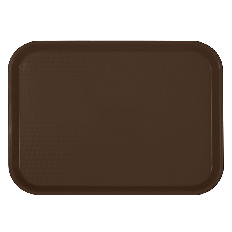 Thunder 14" x 17-3/4" x 7/8", Fast Food Tray, Rectangular, Plastic, Brown Color, Polypropylene, NSF, Each