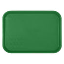 Thunder 14" x 17-3/4" x 7/8", Fast Food Tray, Rectangular, Plastic, Green Color, Polypropylene, NSF, Each