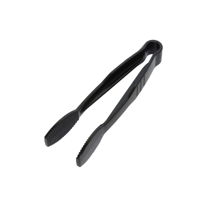 Thunder 6" x 1-5/8" x 1", Flat Grip Tong, Black Color, Polycarbonate, One-Piece, NSF, Each