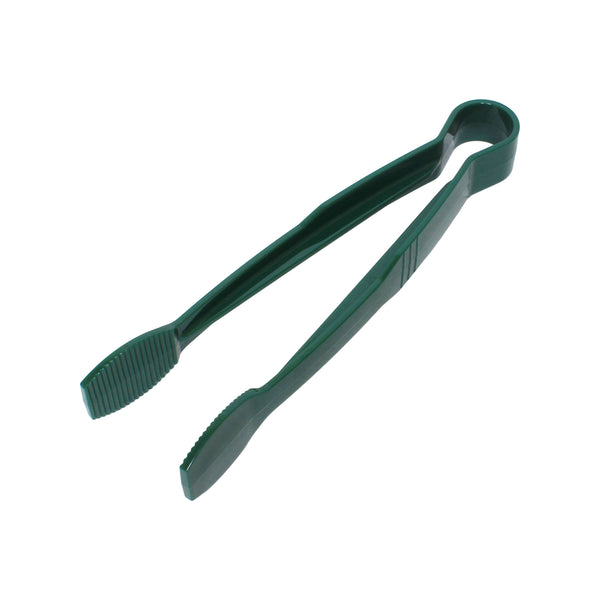Thunder 9" x 2-1/2" x 1-5/8", Flat Grip Tong, Green Color, Polycarbonate, One-Piece, NSF, Each