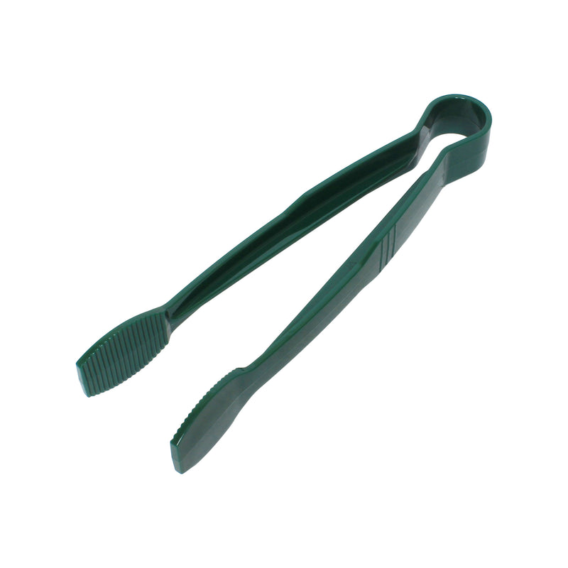 Thunder 9" x 2-1/2" x 1-5/8", Flat Grip Tong, Green Color, Polycarbonate, One-Piece, NSF, Each
