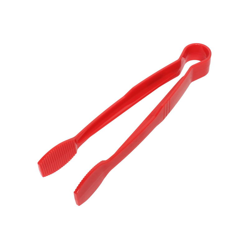 Thunder 9" x 2-1/2" x 1-5/8", Flat Grip Tong, Red Color, Polycarbonate, One-Piece, NSF, Each