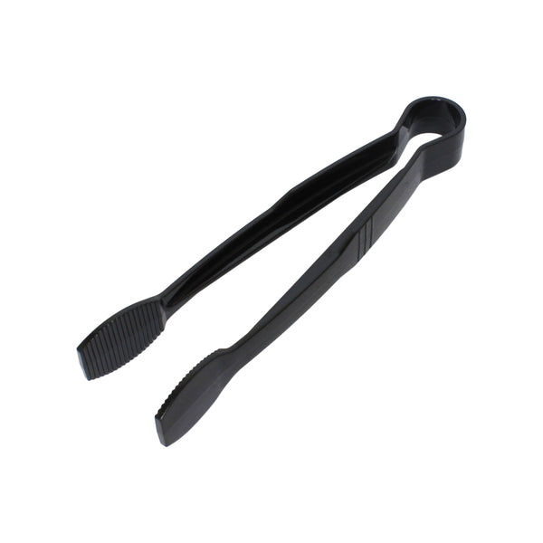 Thunder 12" x 2-1/2" x 1-3/4", Flat Grip Tong, Black Color, Polycarbonate, One-Piece, NSF, Each