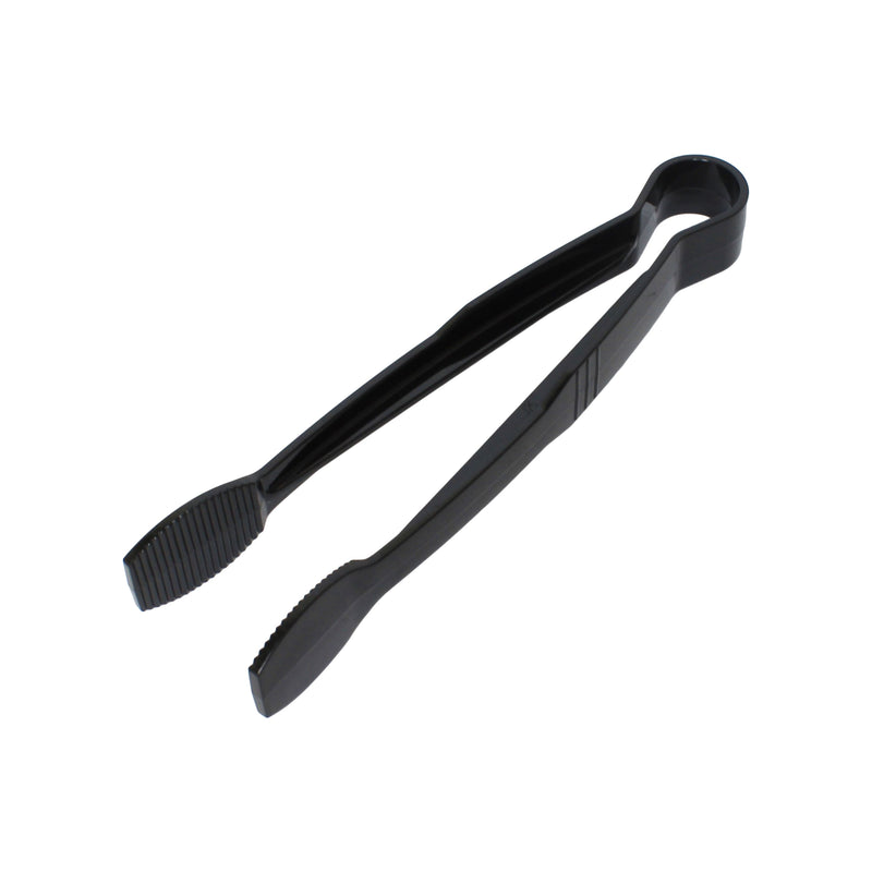 Thunder 12" x 2-1/2" x 1-3/4", Flat Grip Tong, Black Color, Polycarbonate, One-Piece, NSF, Each
