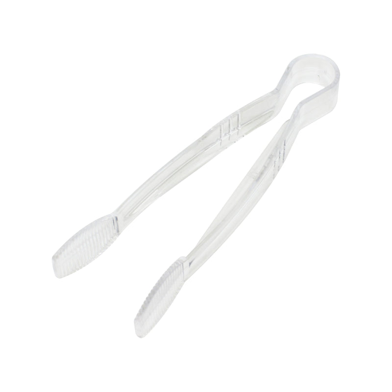 Thunder 12" x 2-1/2" x 1-3/4", Flat Grip Tong, Clear Color, Polycarbonate, One-Piece, NSF, Each