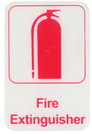 Thunder 6" x 9" x 1/8", Information Sign with Symbol, Fire Extinguisher, Acrylonitrile Styrene, Easy Peel Self-Adhesive, Each