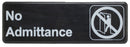 Thunder 9" x 3" x 1/8", Information Sign with Symbol, No Admittance, Acrylonitrile Styrene, Easy Peel Self-Adhesive, Each