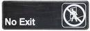 Thunder 9" x 3" x 1/8", Information Sign with Symbol, No Exit, Acrylonitrile Styrene, Easy Peel Self-Adhesive, Each