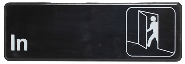 Thunder 9" x 3" x 1/8", Information Sign with Symbol, In, Acrylonitrile Styrene, Easy Peel Self-Adhesive, Each