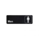 Thunder 9" x 3" x 1/8", Information Sign with Symbol, Men, Acrylonitrile Styrene, Easy Peel Self-Adhesive, Each