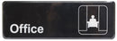 Thunder 9" x 3" x 1/8", Information Sign with Symbol, Office, Acrylonitrile Styrene, Easy Peel Self-Adhesive, Each