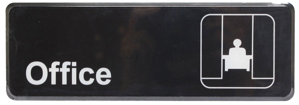 Thunder 9" x 3" x 1/8", Information Sign with Symbol, Office, Acrylonitrile Styrene, Easy Peel Self-Adhesive, Each