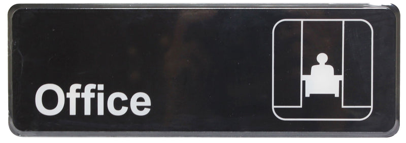 Thunder 9" x 3" x 1/8", Information Sign with Symbol, Office, Acrylonitrile Styrene, Easy Peel Self-Adhesive, Each