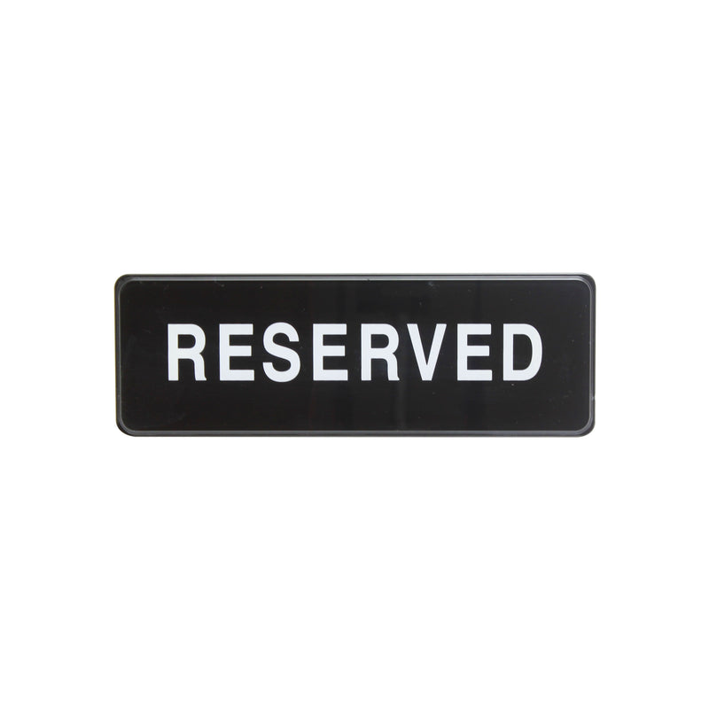 Thunder 9" x 3" x 1/8", Information Sign with Symbol, Reserved, Acrylonitrile Styrene, Easy Peel Self-Adhesive, Each