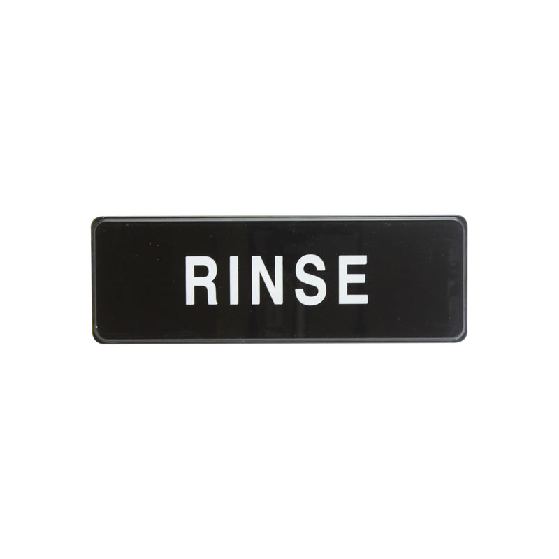 Thunder 9" x 3" x 1/8", Information Sign with Symbol, Rinse, Acrylonitrile Styrene, Easy Peel Self-Adhesive, Each