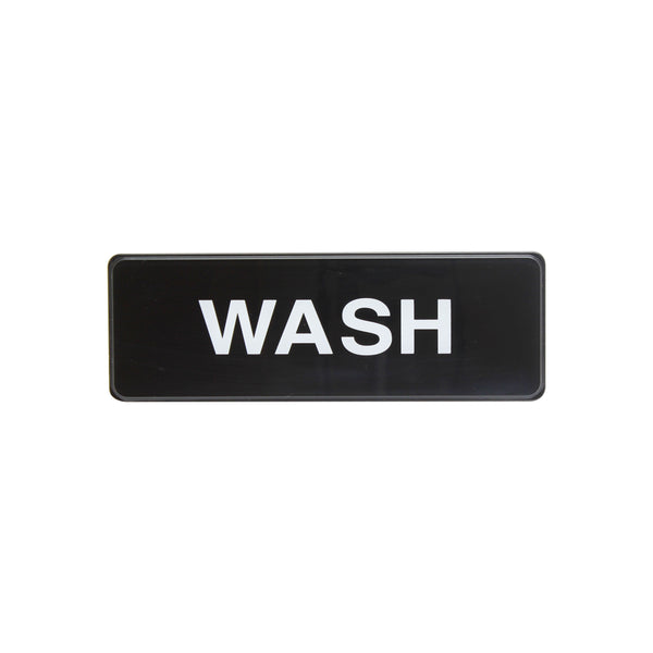 Thunder 9" x 3" x 1/8", Information Sign with Symbol, Wash, Acrylonitrile Styrene, Easy Peel Self-Adhesive, Each