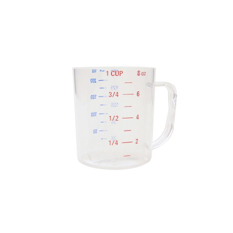 Thunder 0.25 Liter/1 Cup, Measuring Cup with U.S. and Metric Measurements, Polycarbonate, NSF, Each